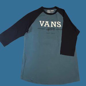 Vans  Off The Wall 3/4 Sleeve Shirt Size Medium